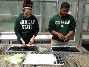 Kathryn Schwartz, Diontae Matthews Teaching Evolution program 2015