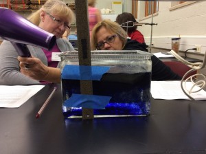 Teachers participating in Lake Turn over session, Summer Institute 2015