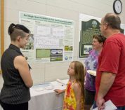 Mary Linabury presenting at symposium