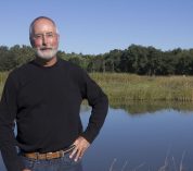 Gary Mittelbach at the Pond Lab research site at KBS