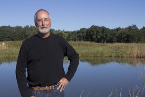 Gary Mittelbach at the Pond Lab research site at KBS