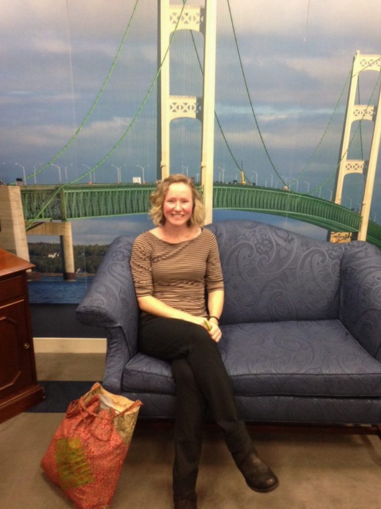 Sarah Evans at her congressperson's office in DC