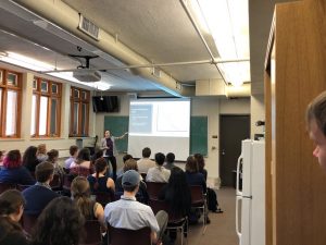 A student presents at MEEC