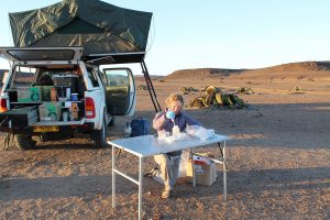 Sarah Evans in the Namib (photo credit Robert Logan)
