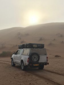 Fog at Station Dune in the Namib (Photo credit Robert Logan)