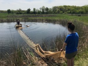 Conducting research at the Pond Lab