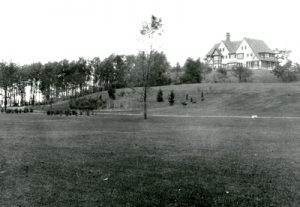 Historical photo of Manor House on highest point overlooking Gull Lake