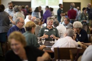 Volunteers enjoy catching up with each other at the KBS Volunteer Recoginition Dinner