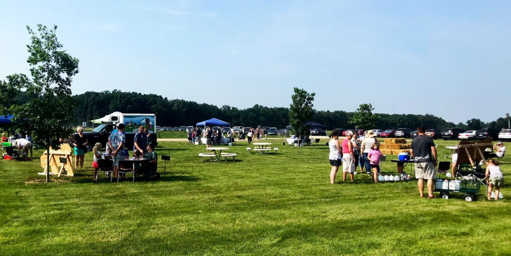Guests peruse educational exhibits at the 2019 KBS Dairy Open House.