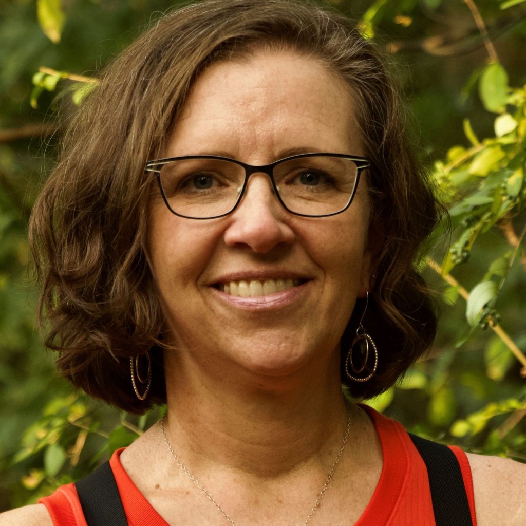 Portrait of Donna Keller, president of the Audubon Society of Kalamazoo.