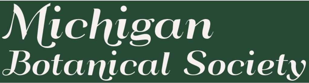 Green background with Michigan Botanical Society written in white