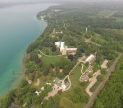Aerial view of the W.K. Kellogg Biological Station academic campus. Credit to Ruben Ulbrich.