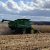 Corn is harvested in a field at the W.K. Kellogg Biological Station.